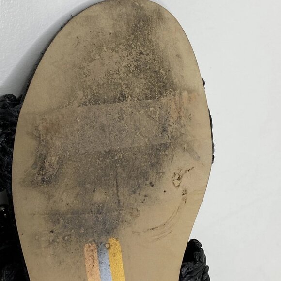 Sam Edelman Women's Elisa Woven Strap Sandals Black Size 7.5 – Slip-On Flats - Picture 2 of 10